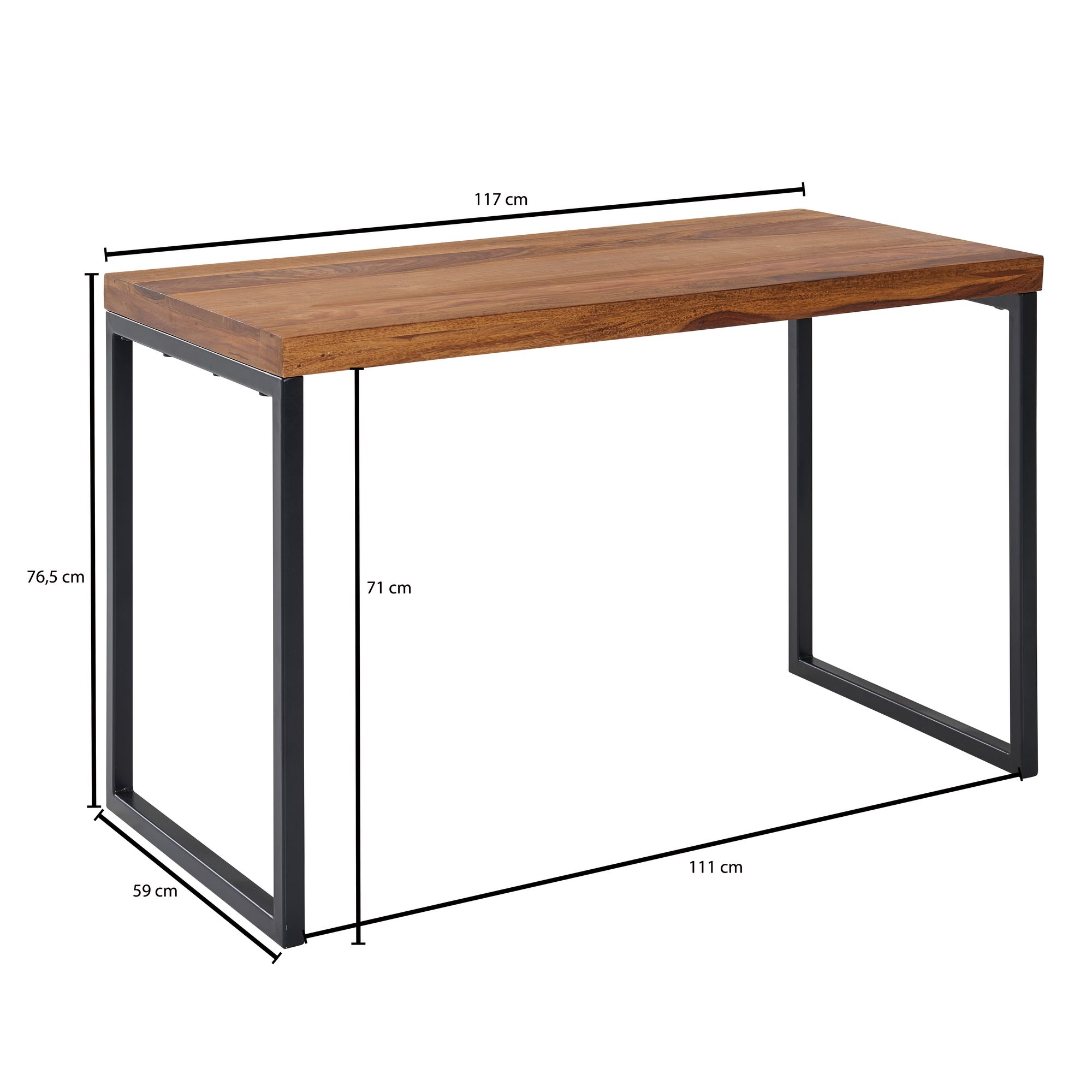 FineBuy Schreibtisch Sheesham Massivholz / Metall 117x59x76,5 cm Computertisch, Design Bürotisch Klein Dunkel, Laptoptisch Arbeitszimmer | Farbe: Braun FineBuy Schreibtisch Sheesham Massivholz / Metall 117x59x76,5 cm Computertisch, Design Bürotisch Klein Dunkel, Laptoptisch Arbeitszimmer | Farbe: Braun