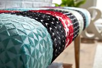 Sitzbank FineBuy Bettbank Samt 117 cm Patchwork Flurbank Polsterbank Bank Modern – Ansicht 5