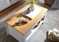 Couchtisch FineBuy Wohnzimmertisch Weiß 85x47x42cm Sofatisch Tisch mit Stauraum – Ansicht 4