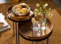 Beistelltisch FineBuy Sofatisch Set Metall Tabletttisch Couchtisch Tisch Rund – Ansicht 4