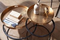 Beistelltisch FineBuy Sofatisch Set Metall Tabletttisch Couchtisch Tisch Rund – Ansicht 5