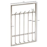 Wandgarderobe FineBuy Garderobe Metall 100 cm Silber Flur Hakenleiste Paneel – Ansicht 3