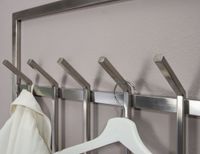 Wandgarderobe FineBuy Garderobe Metall 100 cm Silber Flur Hakenleiste Paneel – Ansicht 4