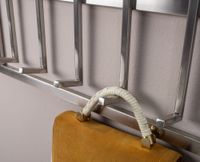 Wandgarderobe FineBuy Garderobe Metall 100 cm Silber Flur Hakenleiste Paneel – Ansicht 5