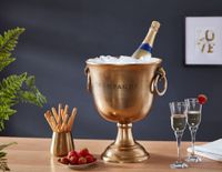 Champagnerkühler FineBuy Flaschenkühler 28,5x37,5x28,5 cm Sektkühler Groß Massiv – Ansicht 2