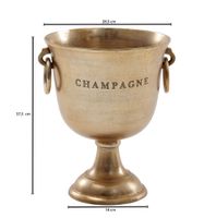 Champagnerkühler FineBuy Flaschenkühler 28,5x37,5x28,5 cm Sektkühler Groß Massiv – Ansicht 3
