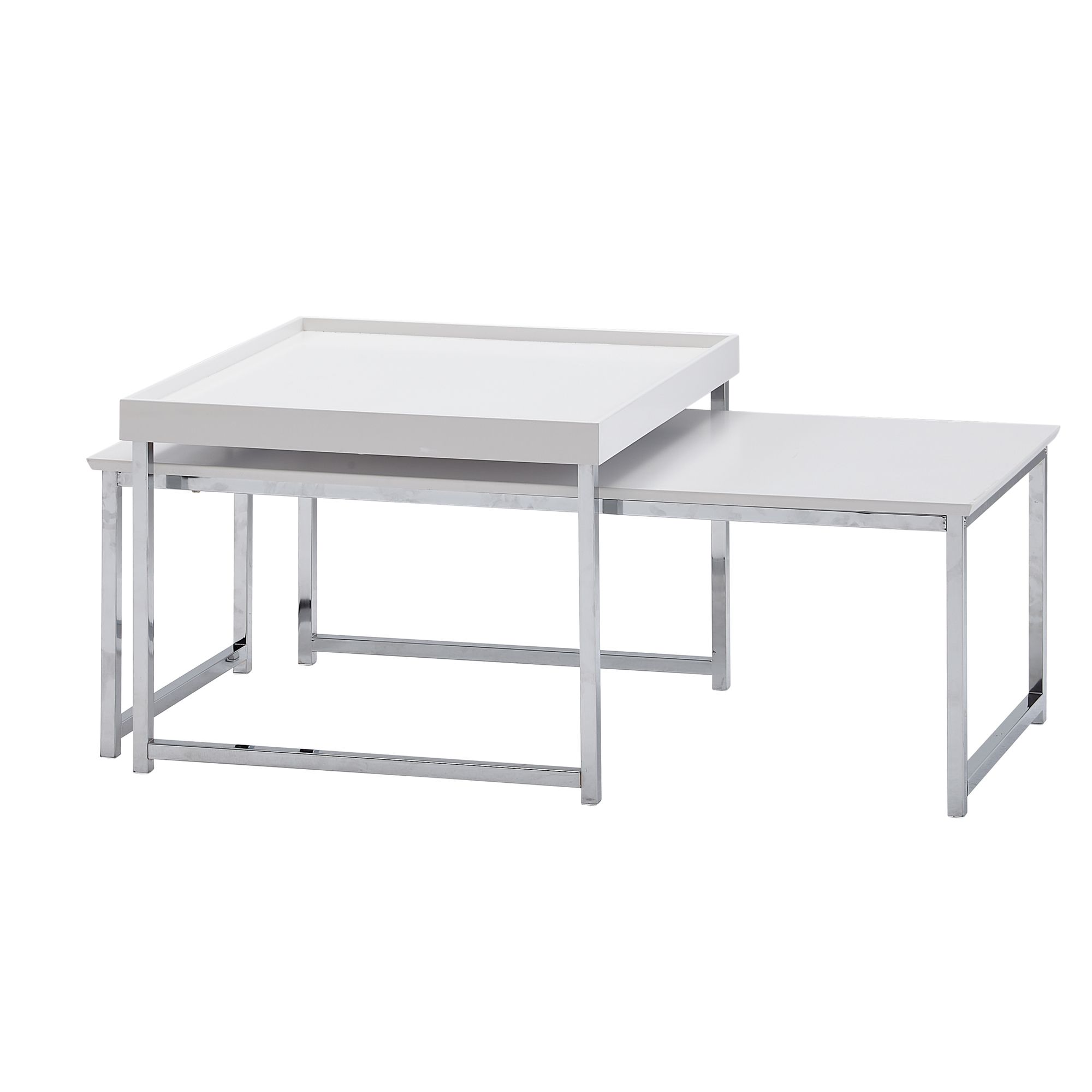 Couchtisch FineBuy Sofatisch 2er Set Holz Metall Satztisch Tisch Modern Design – Ansicht 6