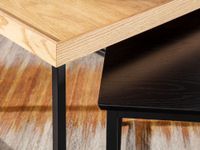 Couchtisch FineBuy Sofatisch 2er Set Holz Metall Satztisch Tisch Modern Design – Ansicht 5