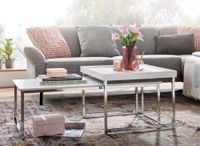 Couchtisch FineBuy Sofatisch 2er Set Holz Metall Satztisch Tisch Modern Design – Ansicht 2