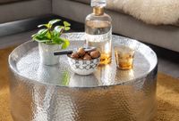Couchtisch FineBuy Sofatisch Metall 60x60x35 cm Wohnzimmertisch Rund Tisch Klein – Ansicht 4