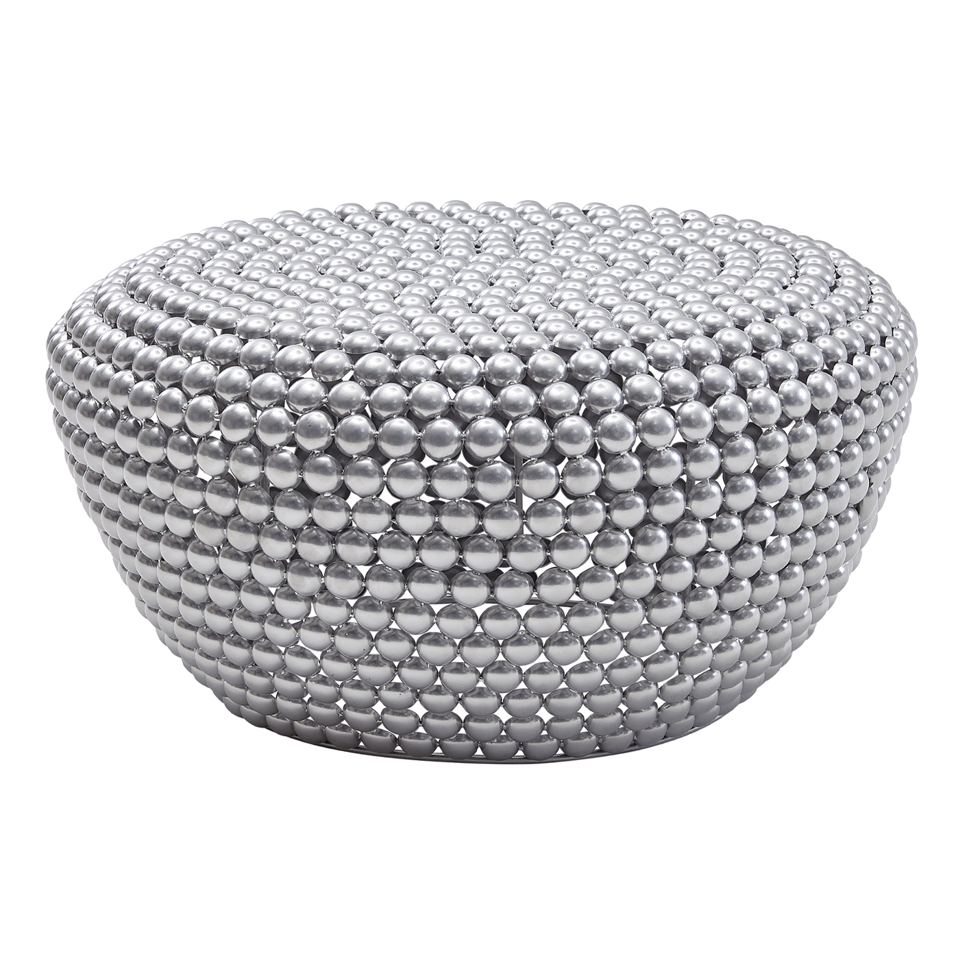 FineBuy Design Couchtisch rund 60 cm Metall - Handgefertigter runder Wohnzimmertisch aus Aluminium - Alu Loungetisch - Dekotisch | Farbe: Gold