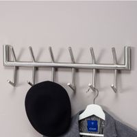 Wandgarderobe FineBuy Garderobe Metall 60 cm Silber Flur Hakenleiste Paneel – Ansicht 1