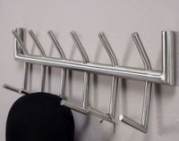 Wandgarderobe FineBuy Garderobe Metall 60 cm Silber Flur Hakenleiste Paneel – Ansicht 4