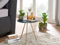 Beistelltisch FineBuy Sofatisch Echter Marmor Ø 38 cm Tisch Wohnzimmertisch Rund – Ansicht 2