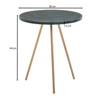 Beistelltisch FineBuy Sofatisch Echter Marmor Ø 38 cm Tisch Wohnzimmertisch Rund – Ansicht 3