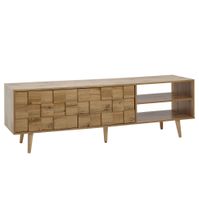 TV-Board Kommode 160cm MDF Eiche Dekor Design Front Lowboard mit 2 Türen Fernsehschrank – Ansicht 6