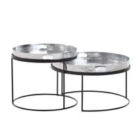 Couchtisch FineBuy Set Metall Tabletttisch Sofatisch Beistelltisch Tisch Rund – Ansicht 6