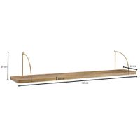 FineBuy Wandregal Holz Metall Hängeregal Regal Klein Industrial Bücherregal Wand – Ansicht 3