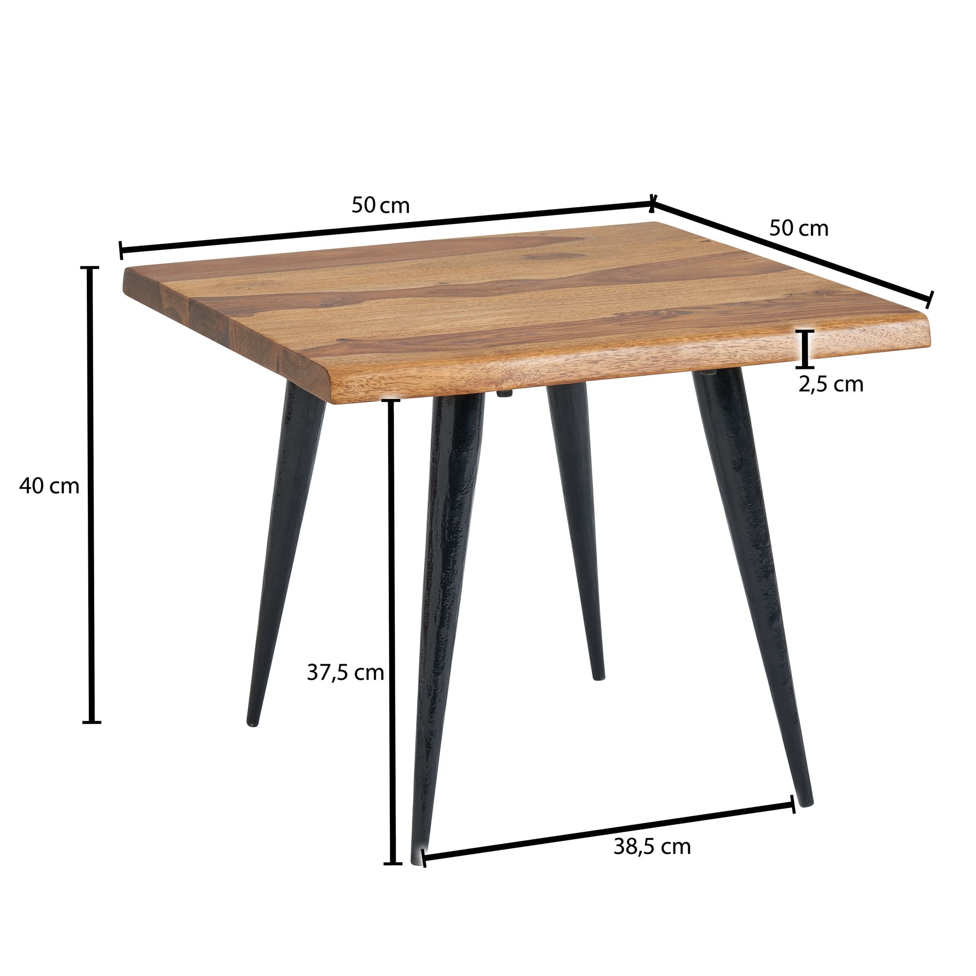 FineBuy Couchtisch Sheesham Massivholz 110 cm rechtckig · Wohnzimmertisch mit natürlicher Baumkante & Metallbeinen · Handgefertigt im Retro Design | Farbe: Braun FineBuy Couchtisch Sheesham Massivholz 110 cm rechtckig · Wohnzimmertisch mit natürlicher Baumkante & Metallbeinen · Handgefertigt im Retro Design | Farbe: Braun