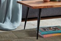 Couchtisch FineBuy Holz Massiv Sofatisch Wohnzimmertisch Tisch Baumkante Modern – Ansicht 4