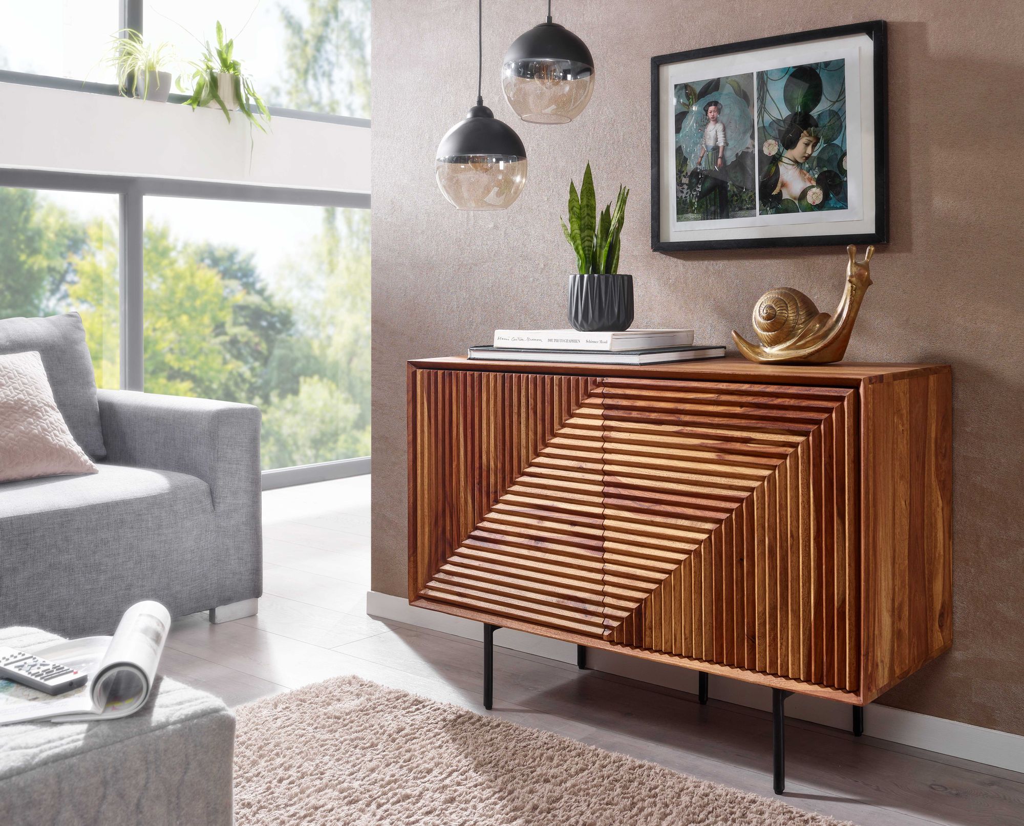 Sideboard FineBuy Kommode 20x20x20 cm Holz Massiv Anrichte Modern ...