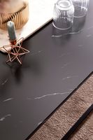 Couchtisch 100cm rechteckig Marmor Optik Metallgestell Wohnzimmertisch – Ansicht 4
