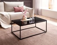 Couchtisch 100cm rechteckig Marmor Optik Metallgestell Wohnzimmertisch – Ansicht 2