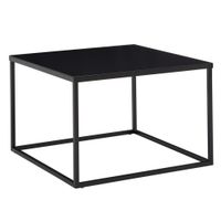 Couchtisch Quadratisch 60cm Schwarz Metall Design Wohnzimmertisch Beistelltisch – Ansicht 6