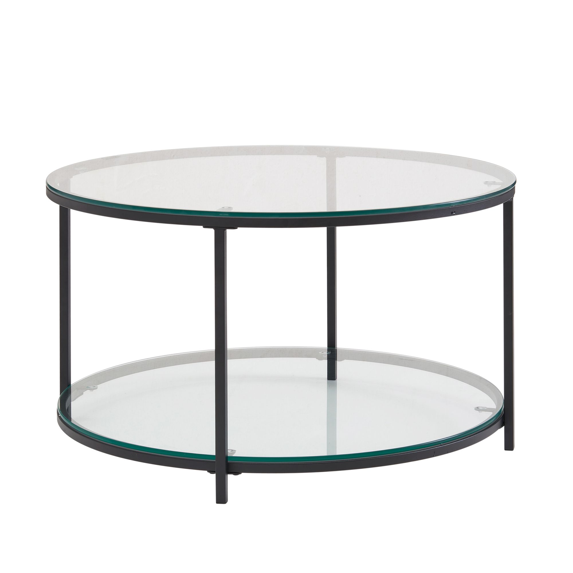 AURA 80 günstig Kaufen-FineBuy Couchtisch 80x80x45 cm Glas / Metall Wohnzimmertisch Rund Modern, Sofatisch mit Stauraum, Loungetisch mit Ablagefach, Kaffeetisch Beistelltisch. FineBuy Couchtisch 80x80x45 cm Glas / Metall Wohnzimmertisch Rund Modern, Sofatisch mit Stauraum, Loun