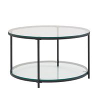 Couchtisch FineBuy Sofatisch Glas Wohnzimmertisch Ø 80 cm Rund Tisch Stauraum – Ansicht 6
