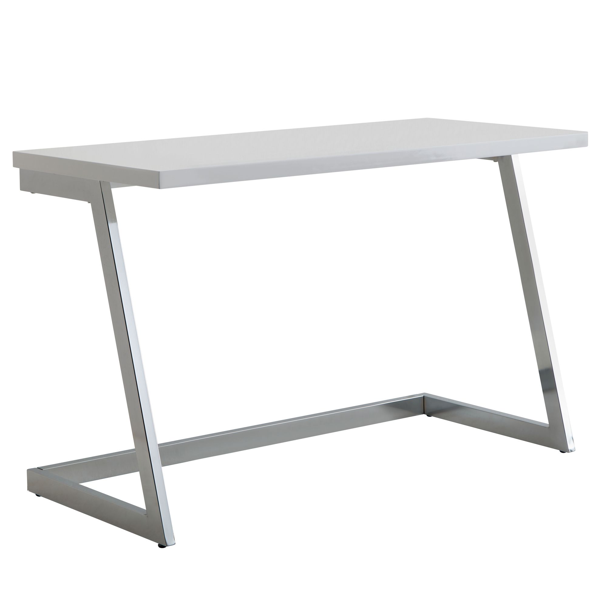 Schreibtisch FineBuy Computertisch Hochglanz Weiß 120 cm Tisch Büro Metall – Ansicht 6