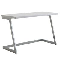 Schreibtisch FineBuy Computertisch Hochglanz Weiß 120 cm Tisch Büro Metall – Ansicht 6