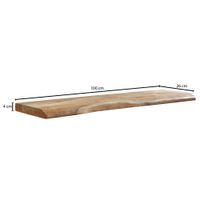 Wandregal FineBuy Baumkante Akazie Holz Schweberegal Regal Massiv Hängeregal – Ansicht 3
