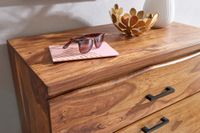 Kommode FineBuy 120 cm Massivholz Baumkante Highboard Anrichte Schubladenkommode – Ansicht 4