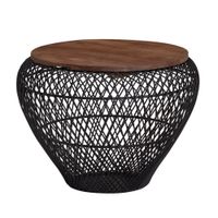 Couchtisch FineBuy Sofatisch Rund Metall Ø 60 cm Tisch Stauraum Wohnzimmertisch – Ansicht 6