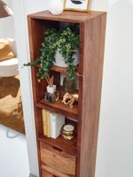 Wandregal FineBuy Schweberegal mit Schubladen 150 cm Holz Regal Hängend Massiv – Ansicht 4