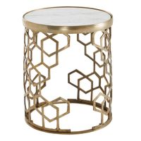 Beistelltisch FineBuy Sofatisch Echter Marmor Ø 44cm Tisch Wohnzimmertisch Rund – Ansicht 6