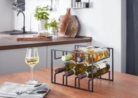 Weinflaschenhalter FineBuy Weinregal Tisch 29x21x25 cm Metall Schwarz Weinhalter – Ansicht 2
