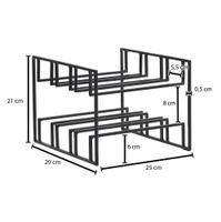 Weinflaschenhalter FineBuy Weinregal Tisch 29x21x25 cm Metall Schwarz Weinhalter – Ansicht 3