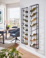 Weinregal FineBuy Flaschenregal Wand 36x150x8 cm Metall Regal Wein Groß Hängend – Ansicht 4