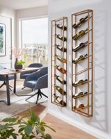 Weinregal FineBuy Flaschenregal Wand 36x150x8 cm Metall Regal Wein Groß Hängend – Ansicht 5