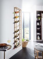 Weinregal FineBuy Flaschenregal Wand 36x150x8 cm Metall Regal Wein Groß Hängend – Ansicht 2