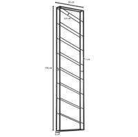 Weinregal FineBuy Flaschenregal Wand 36x150x8 cm Metall Regal Wein Groß Hängend – Ansicht 3