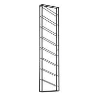 Weinregal FineBuy Flaschenregal Wand 36x150x8 cm Metall Regal Wein Groß Hängend – Ansicht 6