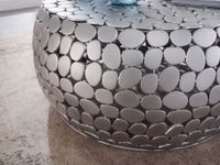 Couchtisch FineBuy Sofatisch Metall Silber Ø 66 cm Tisch Wohnzimmertisch Rund – Ansicht 4