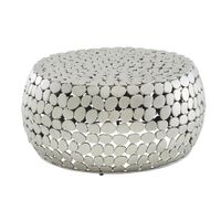 Couchtisch FineBuy Sofatisch Metall Silber Ø 66 cm Tisch Wohnzimmertisch Rund – Ansicht 6