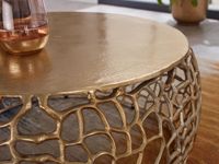 Couchtisch FineBuy Metall Sofatisch Ø 66 cm Tisch Wohnzimmertisch Rund Aluminium – Ansicht 4