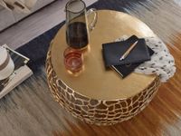 Couchtisch FineBuy Metall Sofatisch Ø 66 cm Tisch Wohnzimmertisch Rund Aluminium – Ansicht 5