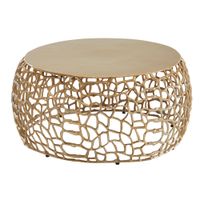 Couchtisch FineBuy Metall Sofatisch Ø 66 cm Tisch Wohnzimmertisch Rund Aluminium – Ansicht 6