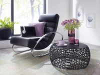 Couchtisch FineBuy Metall Sofatisch Ø 66 cm Tisch Wohnzimmertisch Rund Aluminium – Ansicht 2